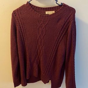 Plum olive and oak sweater